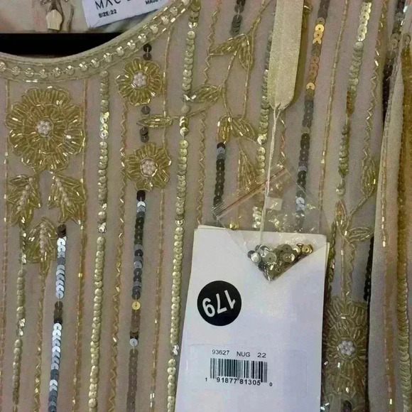 Mac Duggal Embellished Long-Sleeve Midi-Dress Plus Size 22 NWT Style 93627 - Picture 6 of 7